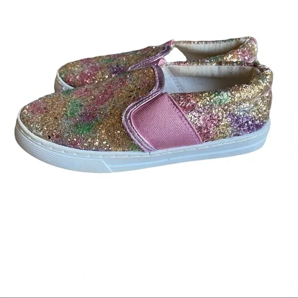Fab Kids Toddler Sparkle Glitter Rainbow Kids Shoes Size 11 Girls - Picture 2 of 9